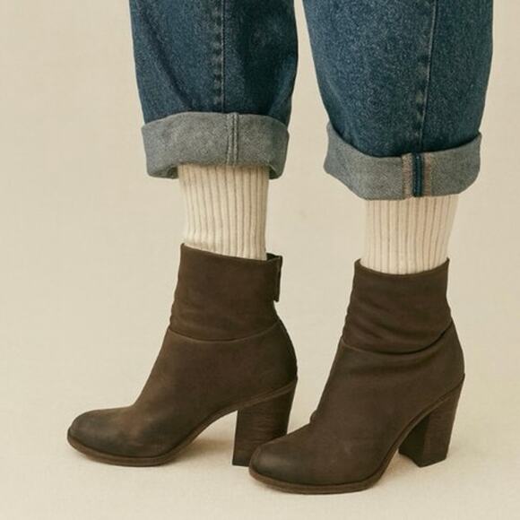 Marsèll Chocolate Brown Bolla Glove Leather Block Heel Ankle Bootie 9.5/39.5 - Picture 1 of 14